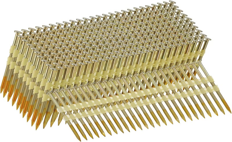 SITLDY 21 Degree Framing Nails 1000 Count, 2.0-Inch x .113" Ring Shank, Full Round Head EG Galvanized, for Pneumatic Electric 20 to 22 Degree Framing Nailer - Image 1